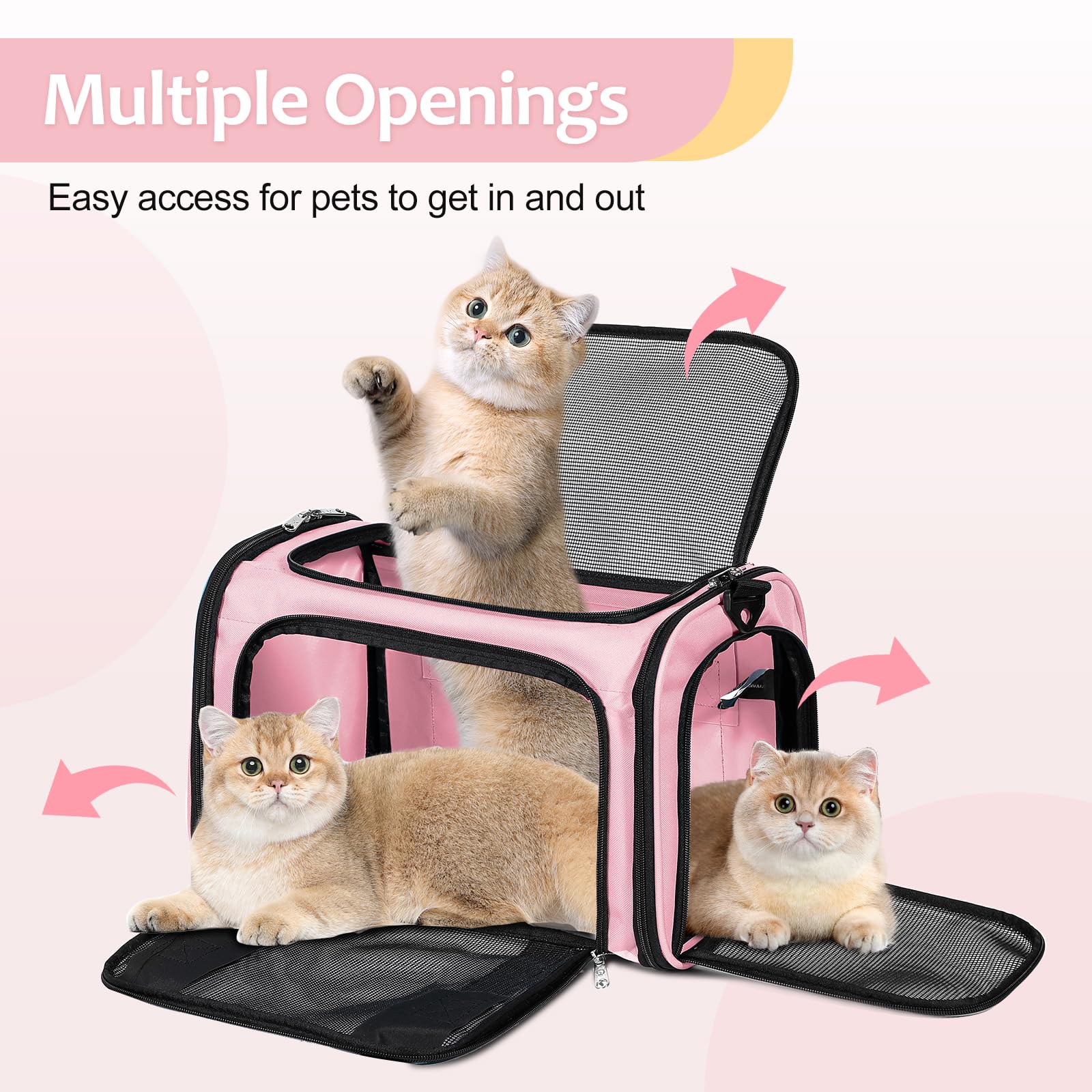 Discala carrier features removable fleece pad for easy cleaning.