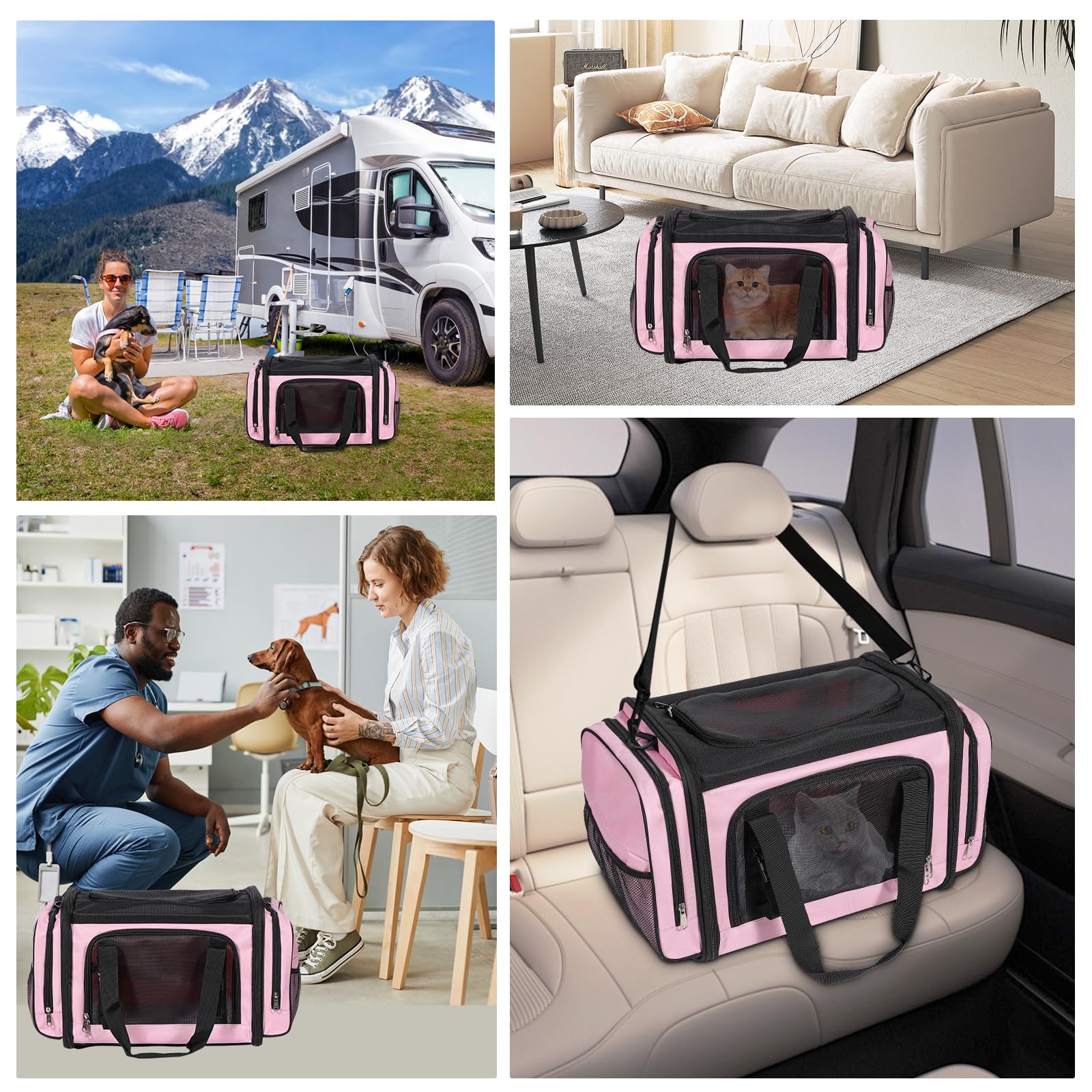 Discala soft-pet-carrier easy-clean fabric for quick upkeep.