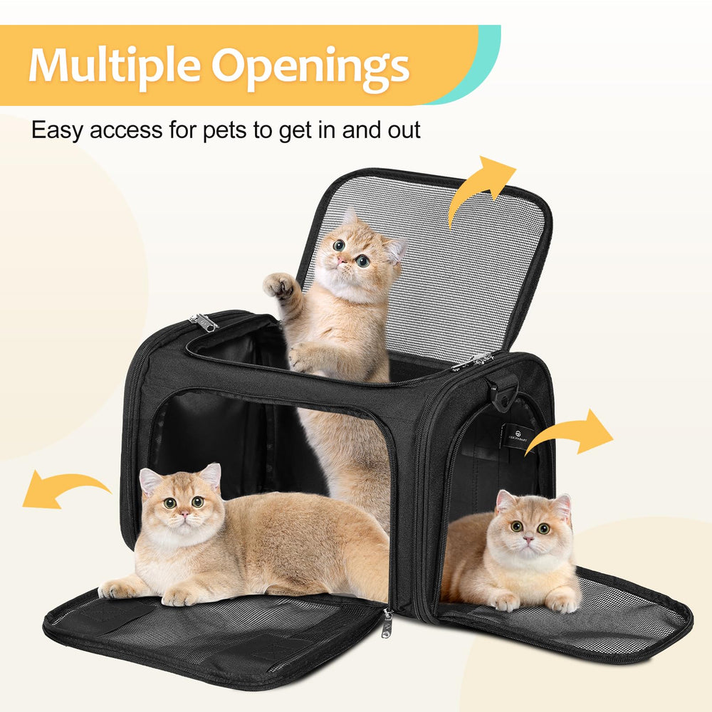 Discala soft removable fleece pad provides cozy support on long trips.