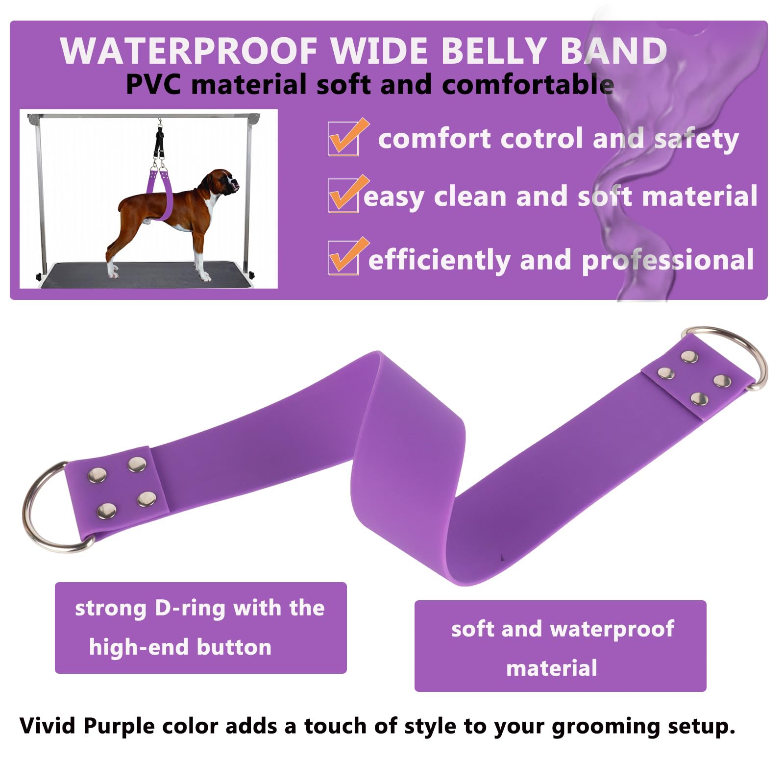 DISCPETSEC waterproof dog grooming belly band easy to clean after sessions