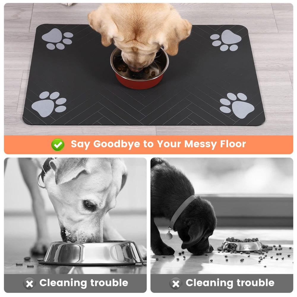DK177 cat-dog-feeding-mat durable resists wear for long-lasting use.