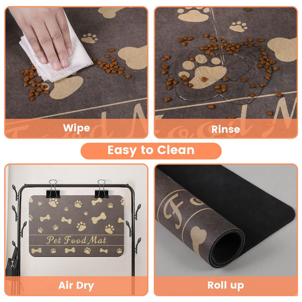 DK177 Pet Feeding Mat surface is easy to wipe clean after use.