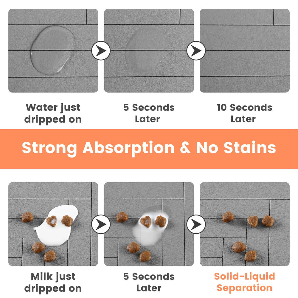 DK177 pet feeding mat close up showing absorbent fibers and stain resistance