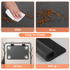 DK177 Pet Feeding Mat easy-clean-surface resists hair and dust.