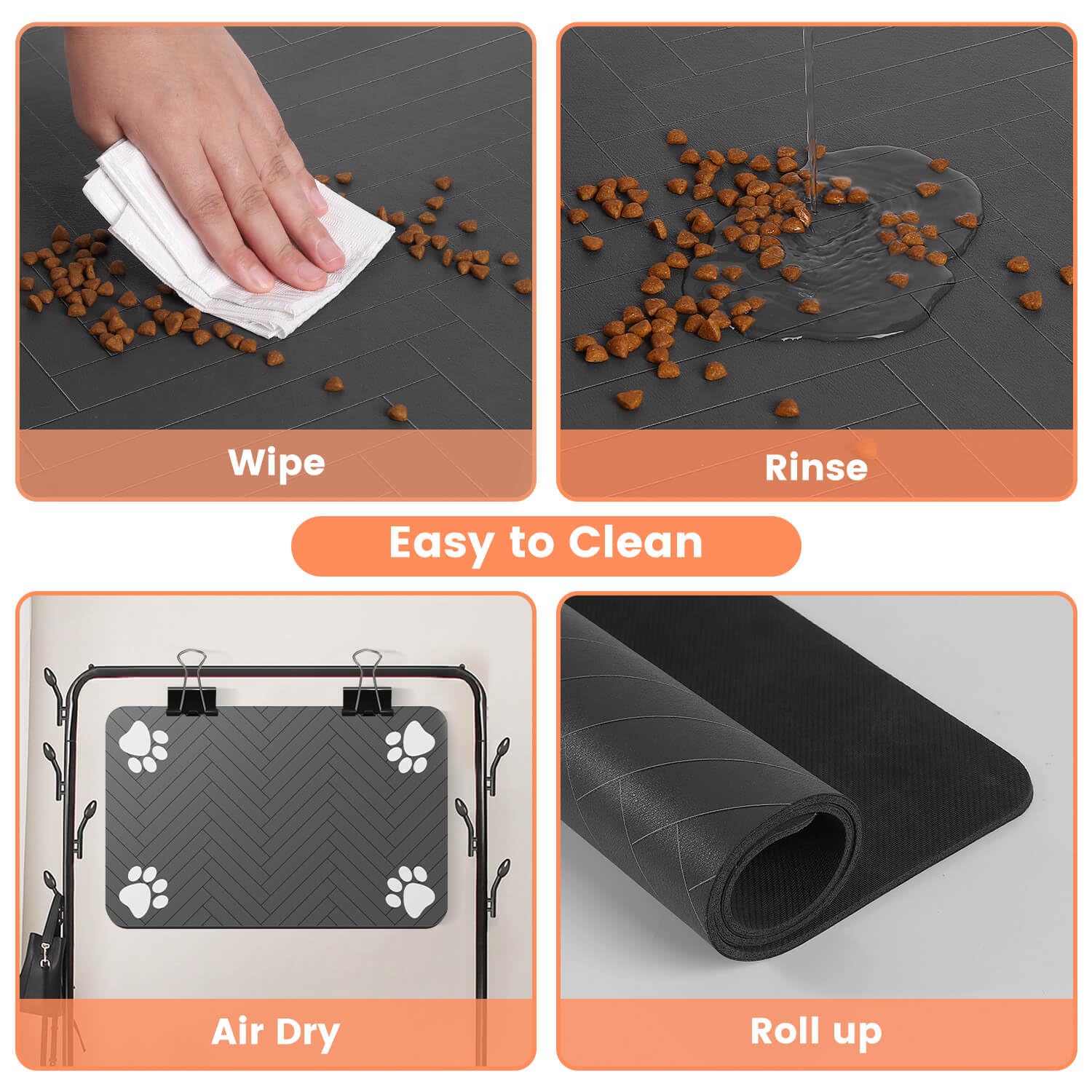 DK177 mat is durable and soft, pet-friendly for comfortable feeding