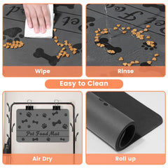 DK177 Pet Feeding Mat surface dries quickly for a tidy feeding area