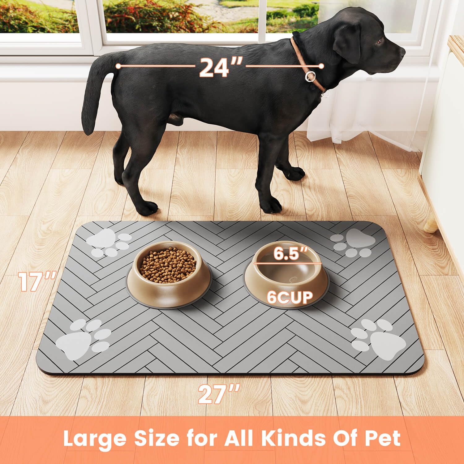 DK177 pet feeding mat durable and tear resistant for active pets