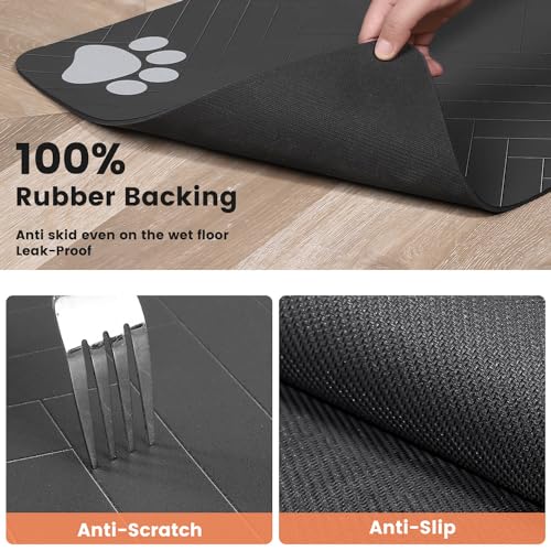 DK177 pet feeding mat waterproof backing prevents leaks during meals