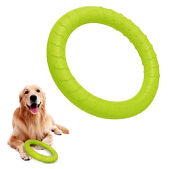 DLDER large dog flying disc close-up with bright colors aiding quick location during training.