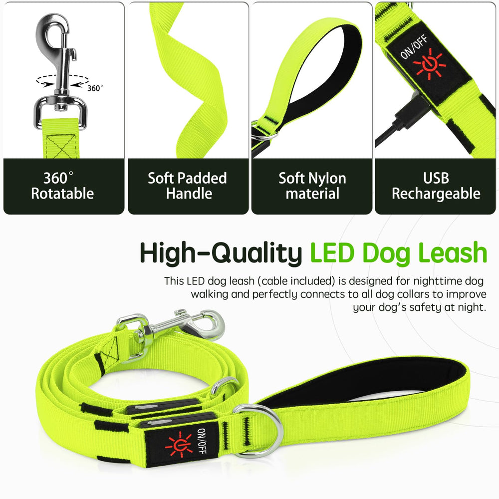 Dlitk nylon reflective leash for night walks with high visibility