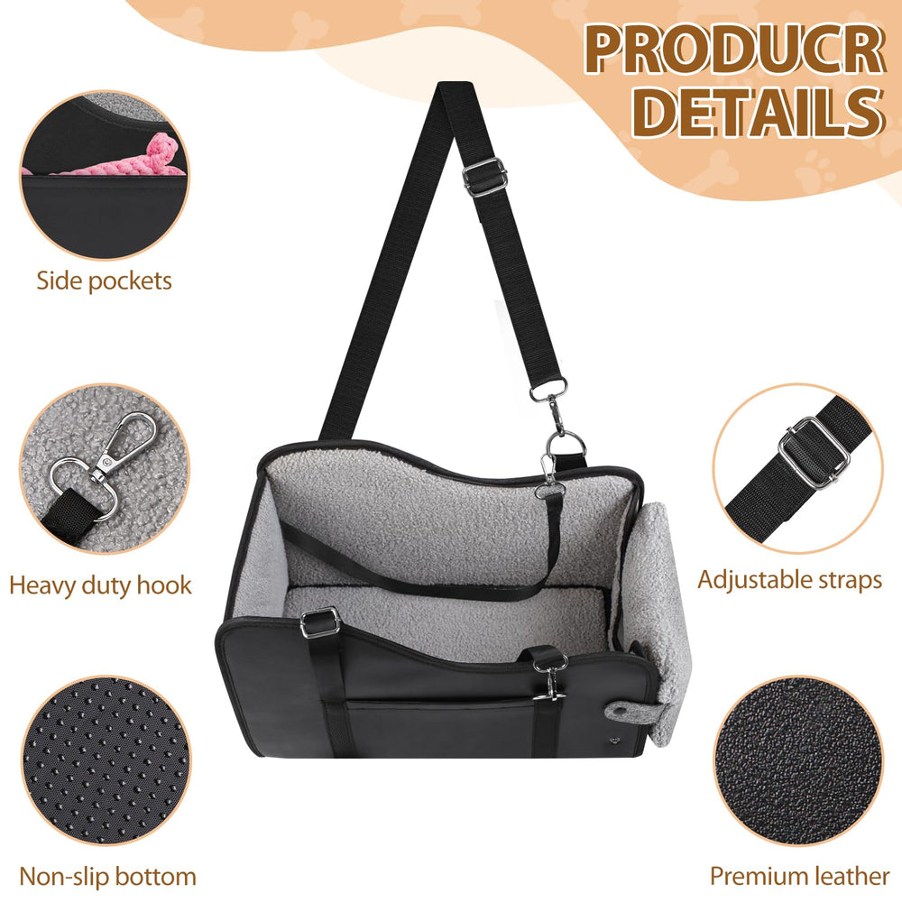DMDMBSR dog car seat with headrest straps ensures secure fit