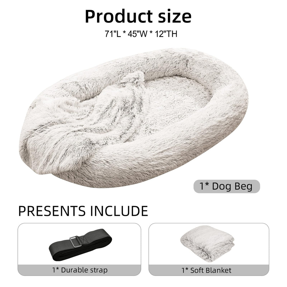 DMTINTA large dog bed living room setup illustrates versatile placement