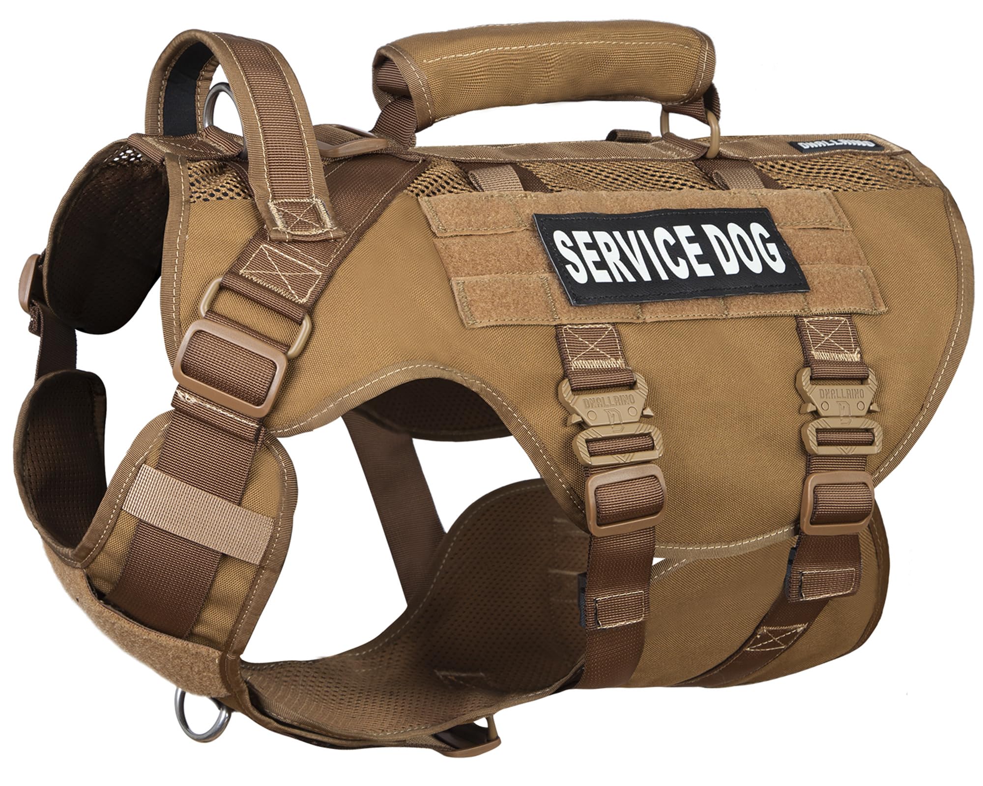 Dnallrino service dog vest with soft mesh for breathable all-day comfort.