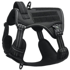 Dnallrino Tactical Dog Harness front view shows secure fit for medium to large dogs