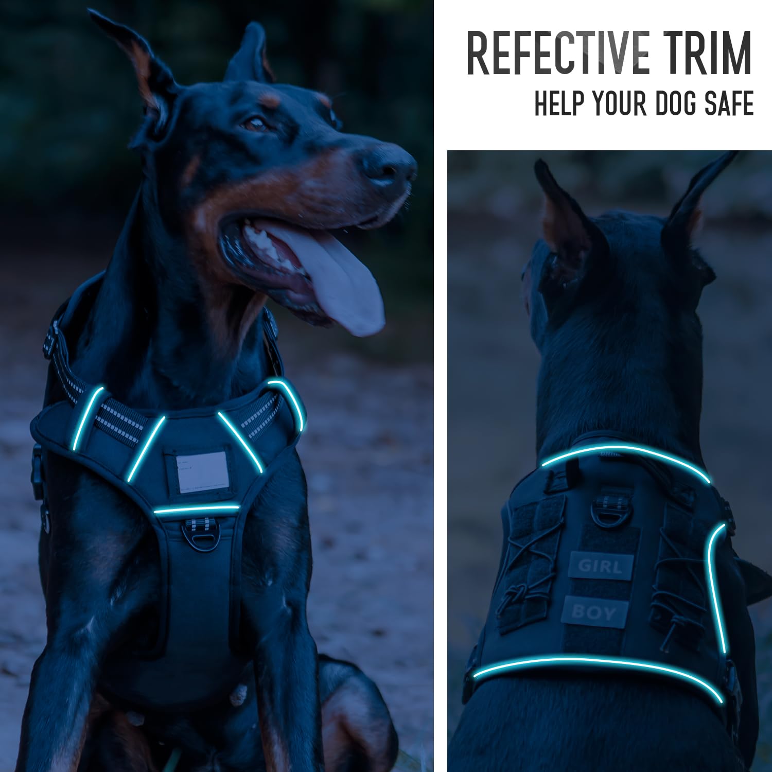 Dnallrino reflective trim enhances visibility in low light