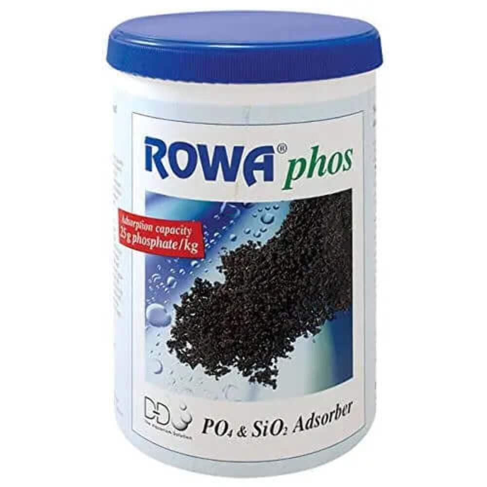 D&D Rowaphos phosphate removal media bottle reduces phosphates for healthier reef tanks.