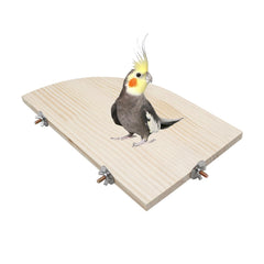 Dnoifne bird perch stand large natural wood offers spacious play area for multiple birds.