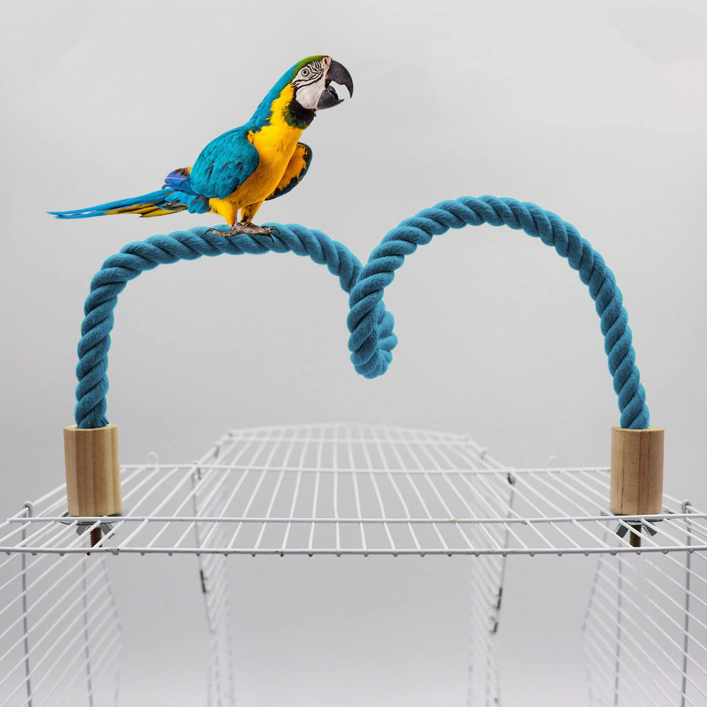 Dnoifne perch installation with washers and nuts demonstrates easy cage mounting.
