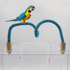 Dnoifne perch installation with washers and nuts demonstrates easy cage mounting.