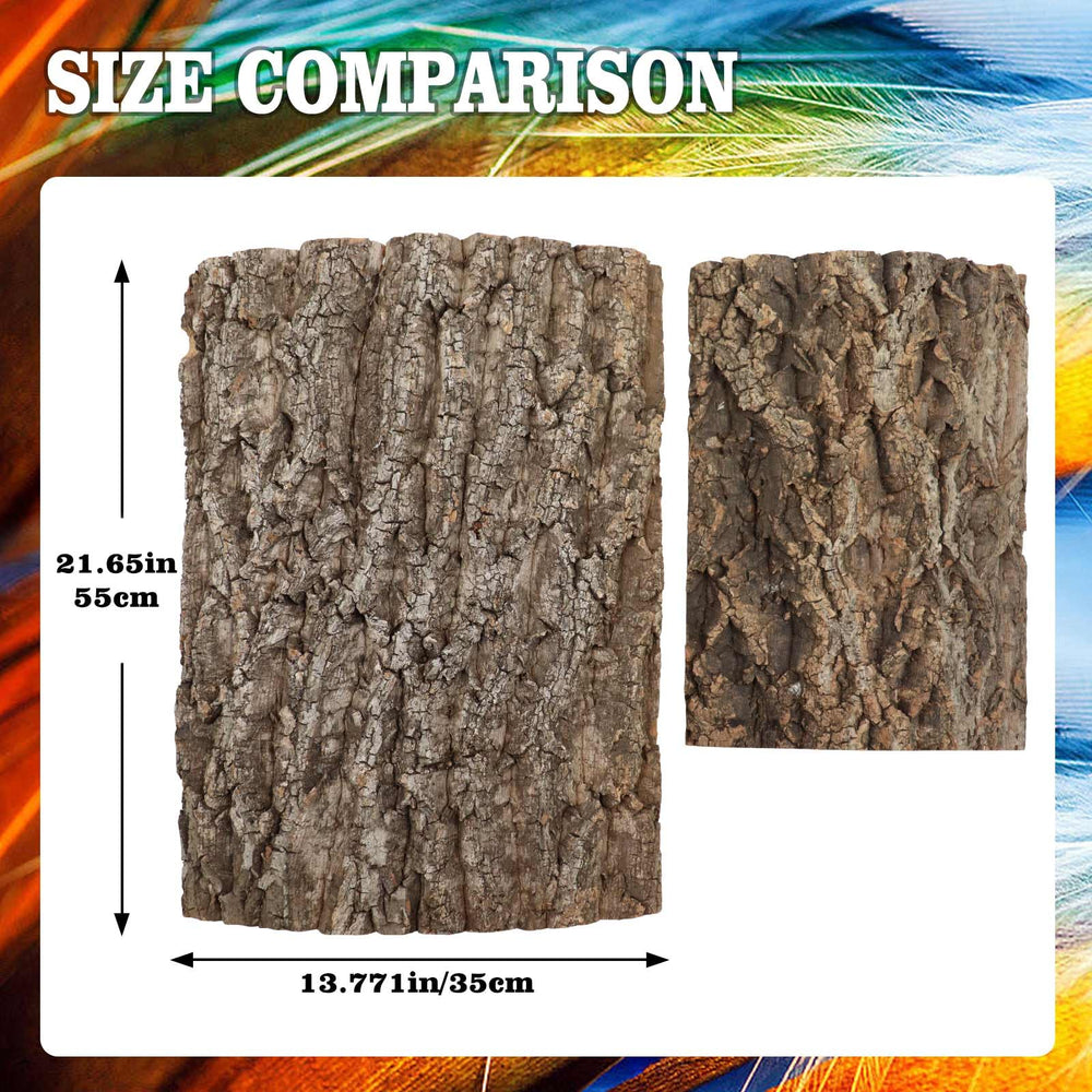 Dnoifne cork bark suitable for birds and reptiles enhances cage enrichment
