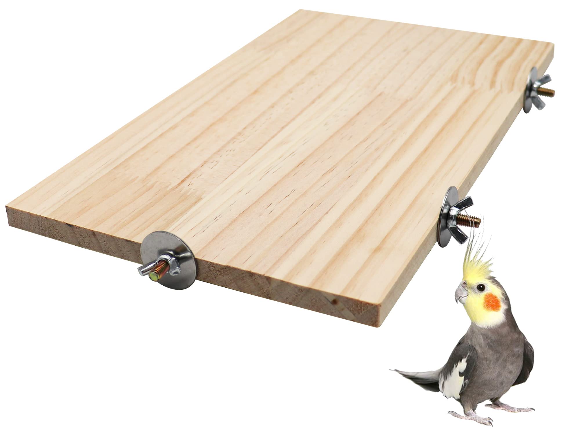 Dnoifne large bird perch platform on cage for spacious roosting and play