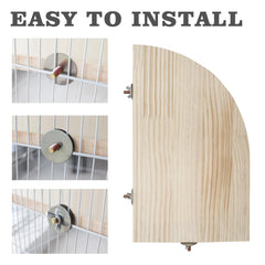 Dnoifne natural wood bird perch closeup shows durable, chew-friendly material for safe play.