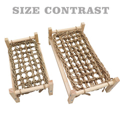 Dnoifne Seagrass Hammock surface provides wear-resistant lounging in tank.