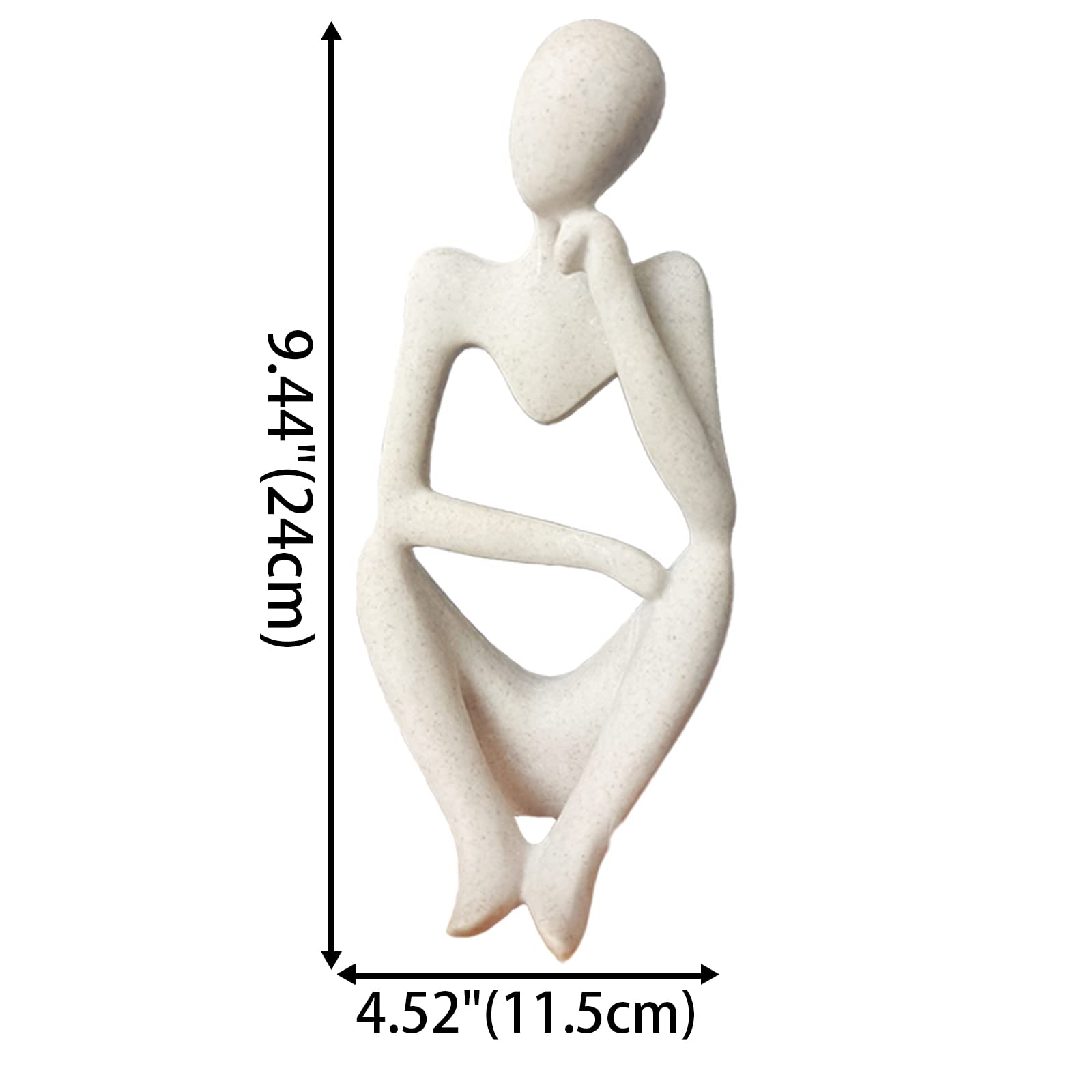 Dnoifne The Thinker mini garden left large, serves as a striking focal piece in plant displays.