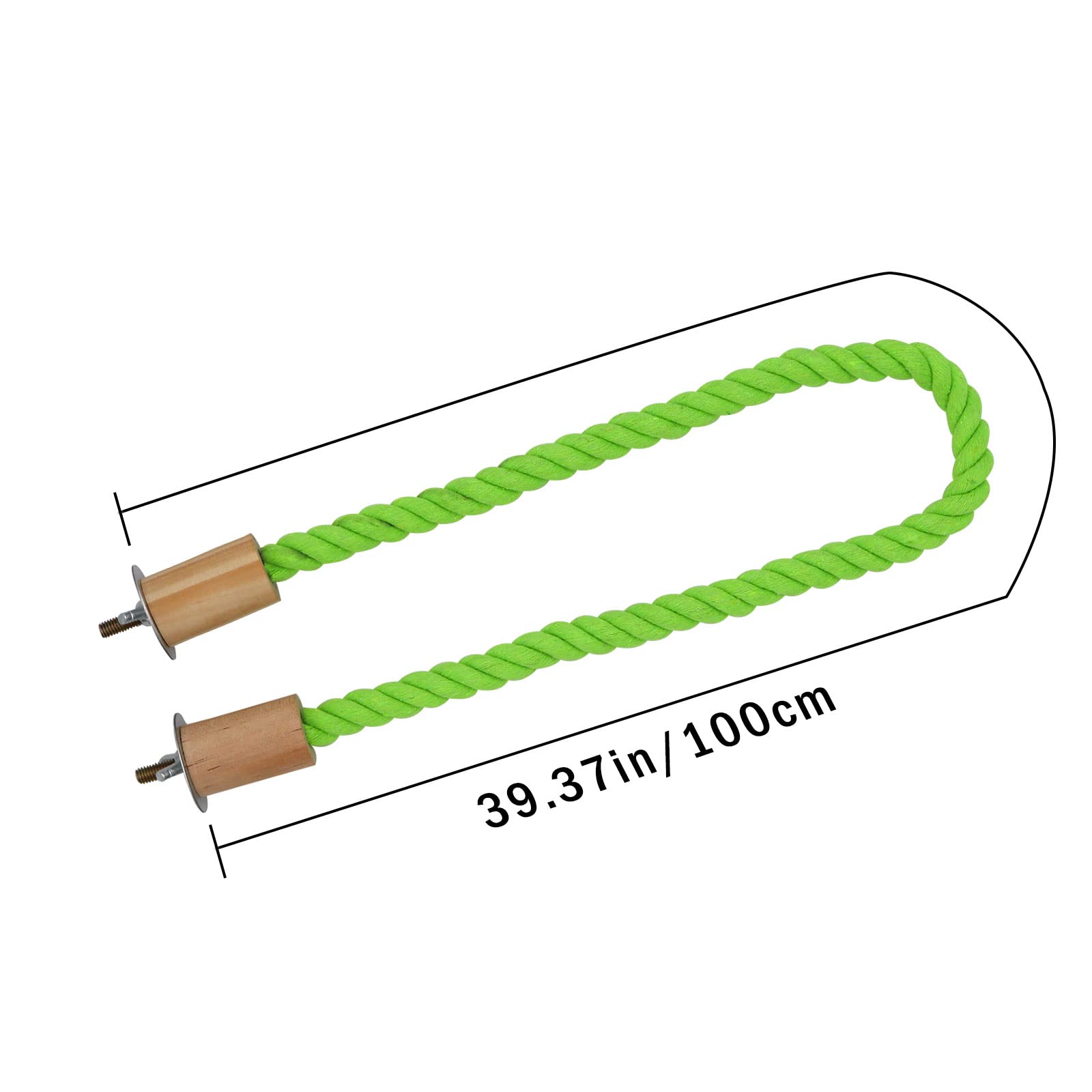 Dnoifne two-pack bird rope swing in use provides enrichment and climbing opportunities.