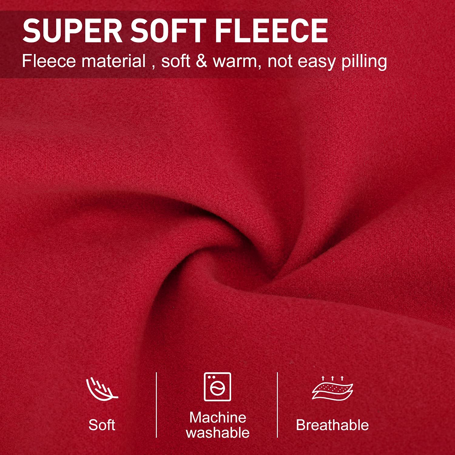 Dociote Soft Fleece Sweatshirt back view shows full coverage.