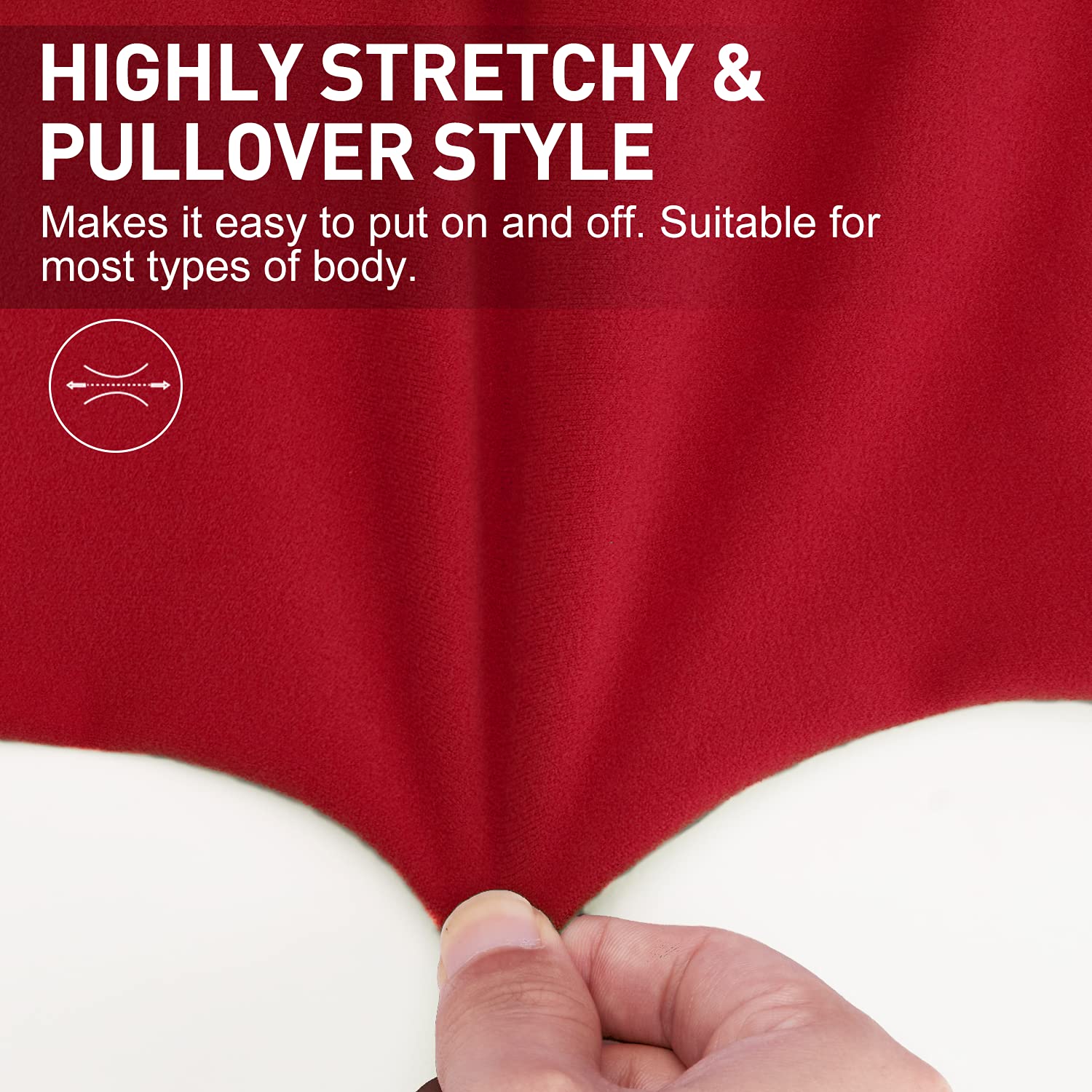Dociote Soft Fleece Sweatshirt side-fit demonstrates stretchy, snug design.