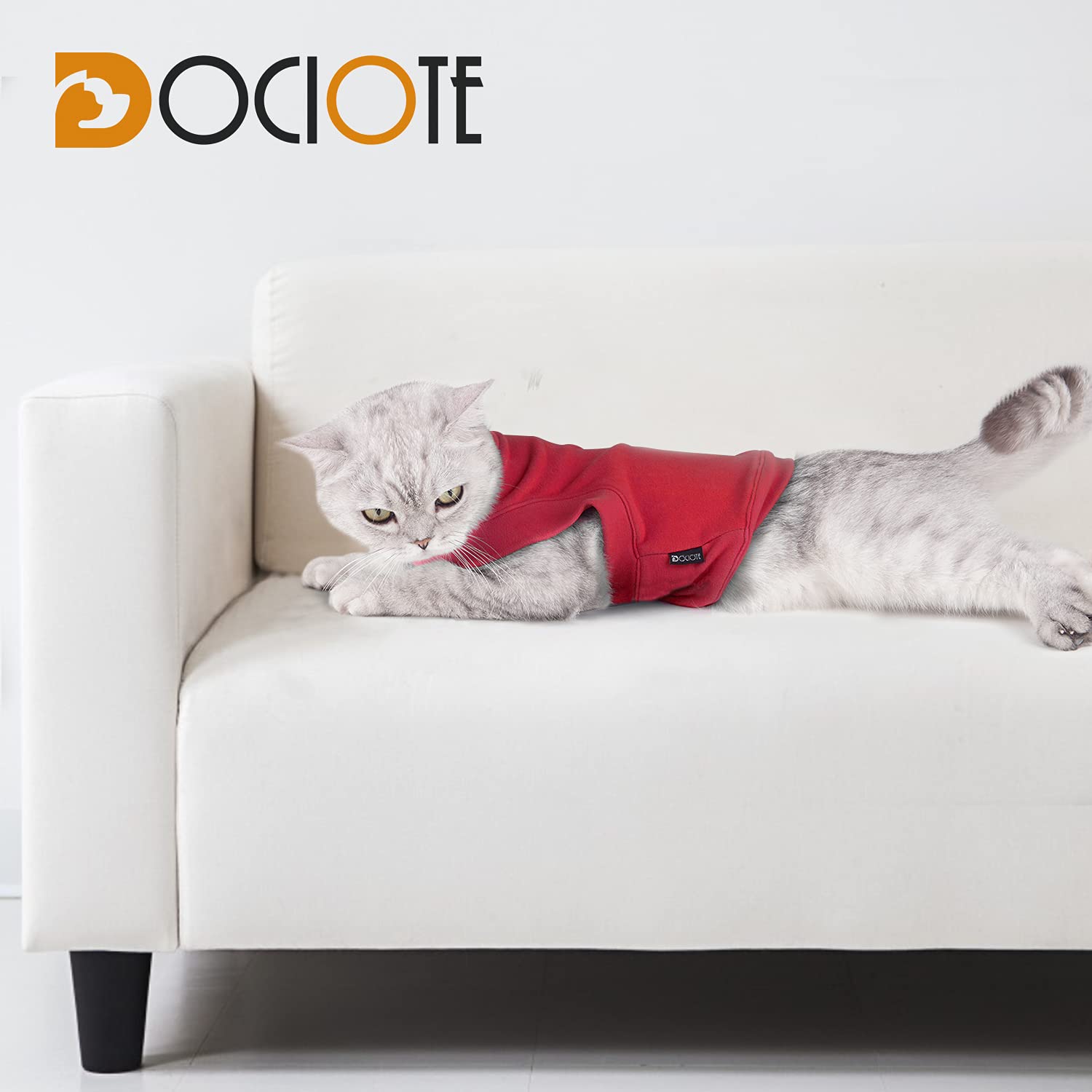 Dociote Soft Fleece Sweatshirt wash care image highlights machine wash.