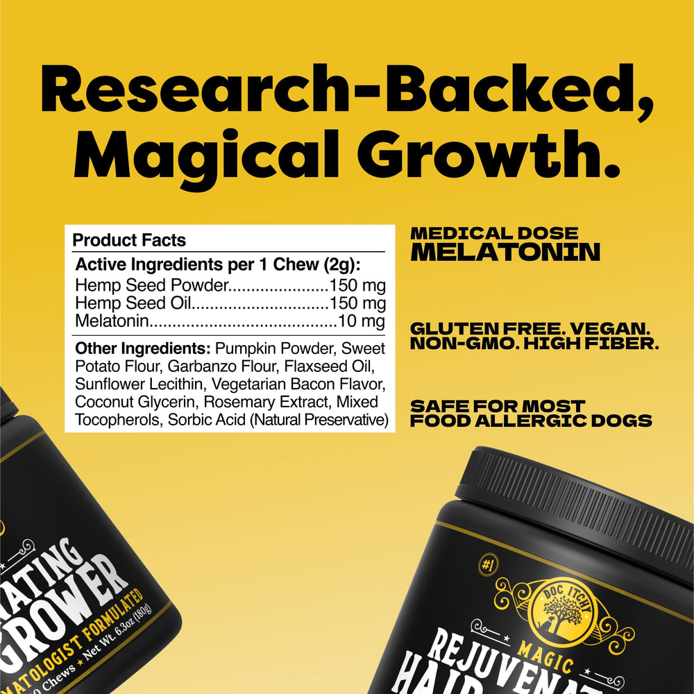 Doc Itchy vegan bacon-flavor chews highlight food-allergy safe nutrition.