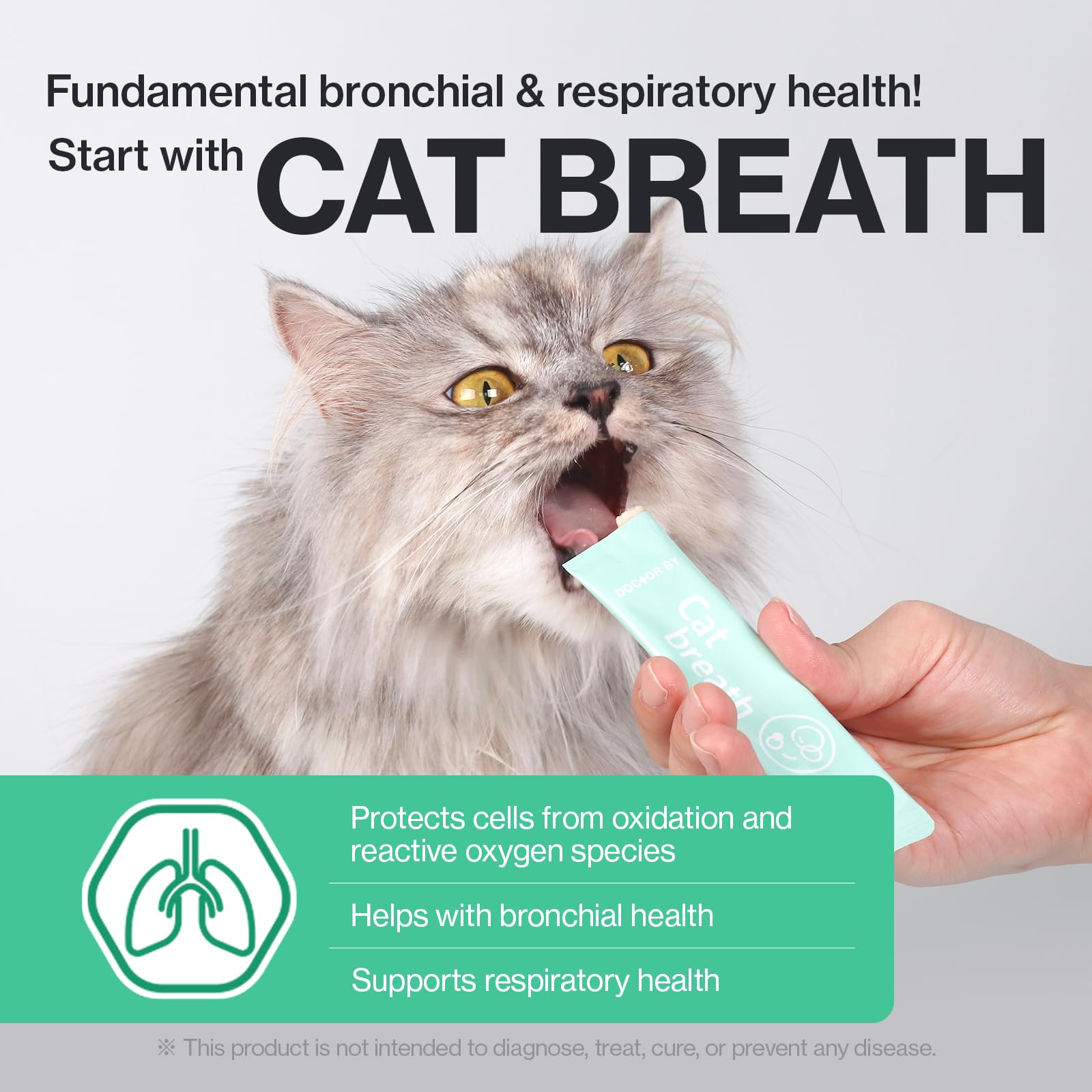 Doctor By Chicken flavor lickable treat offers palatable respiratory wellness
