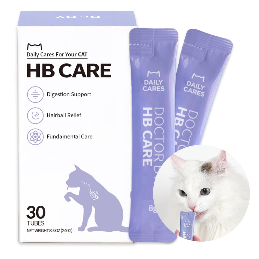 Doctor By HB Care cat hairball supplement packaging shows an easy-to-feed lickable format for routine care.