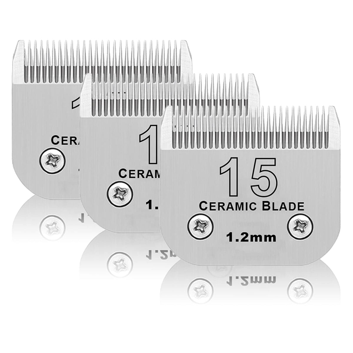 DODAER 15# blade close-up with ceramic coating for smooth grooming.