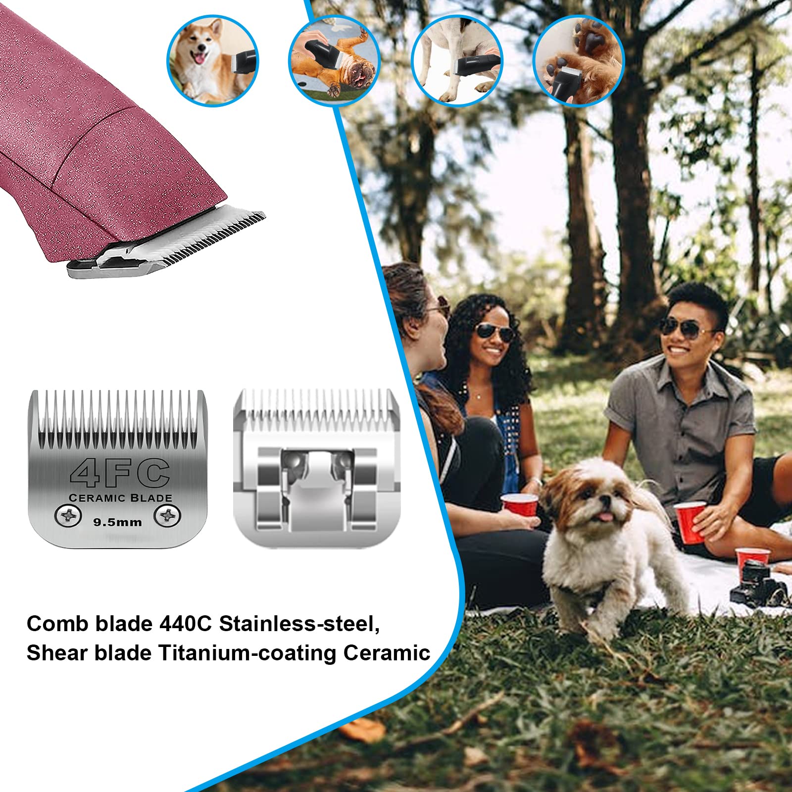 DODAER 440C stainless comb blade resists rust for reliable trims.