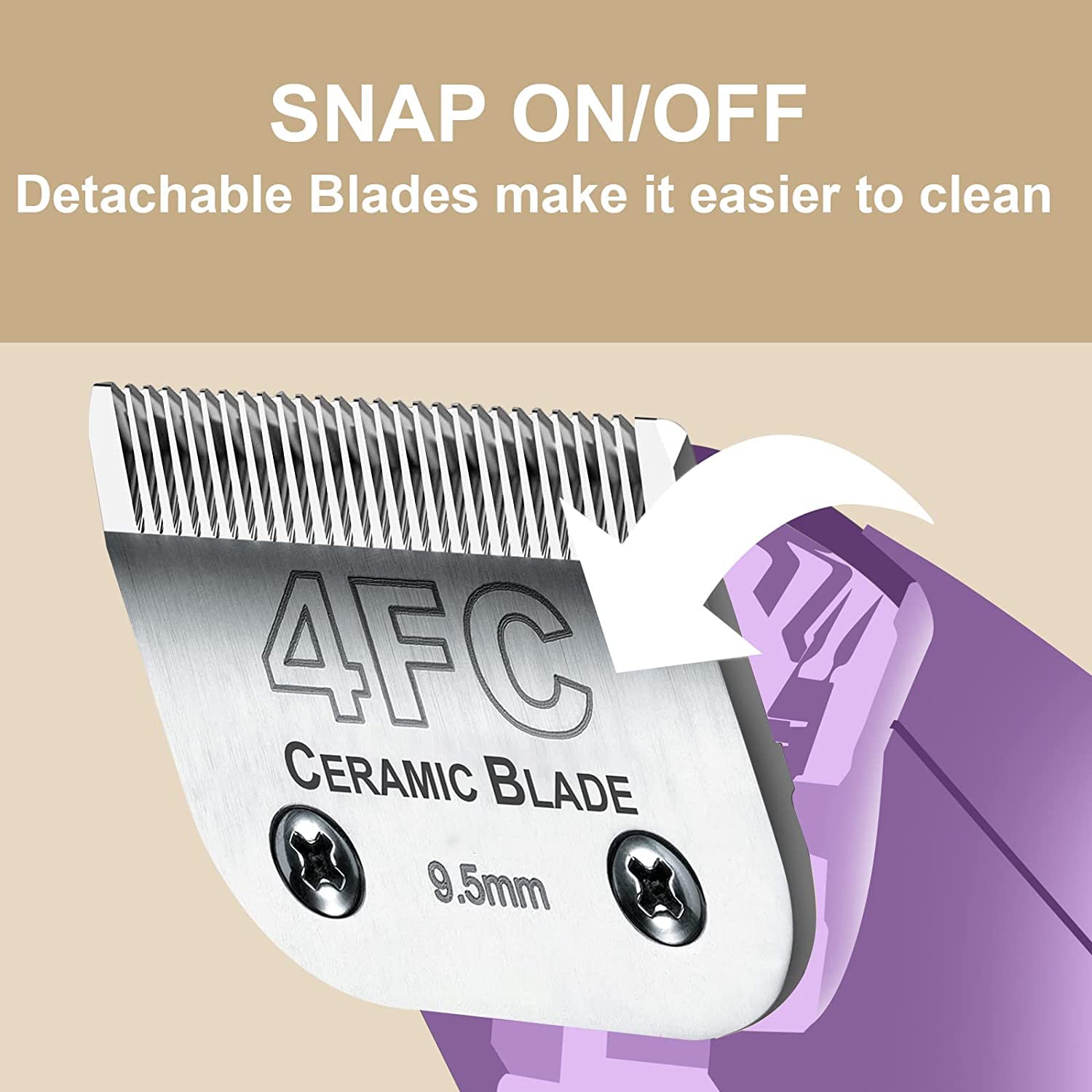 DODAER clipper blades compatible with Andis, Oster A5 and Wahl KM for versatile home grooming