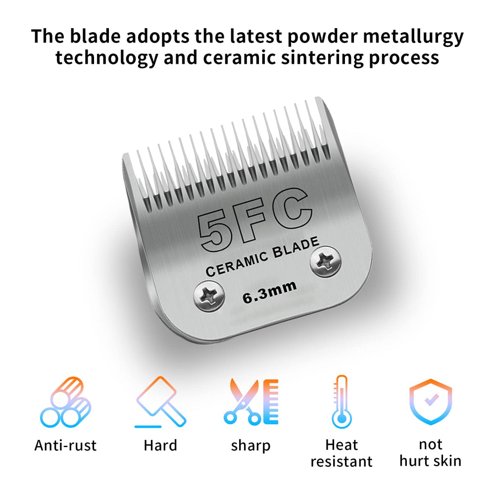 DODAER ceramic titanium-coated blades close-up offering durability and smoother cuts