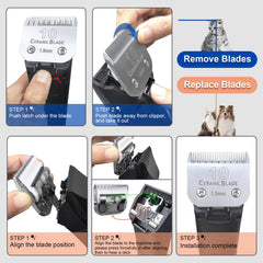 DODAER 4FC blade compatible with Andis clipper models for easy swapping.