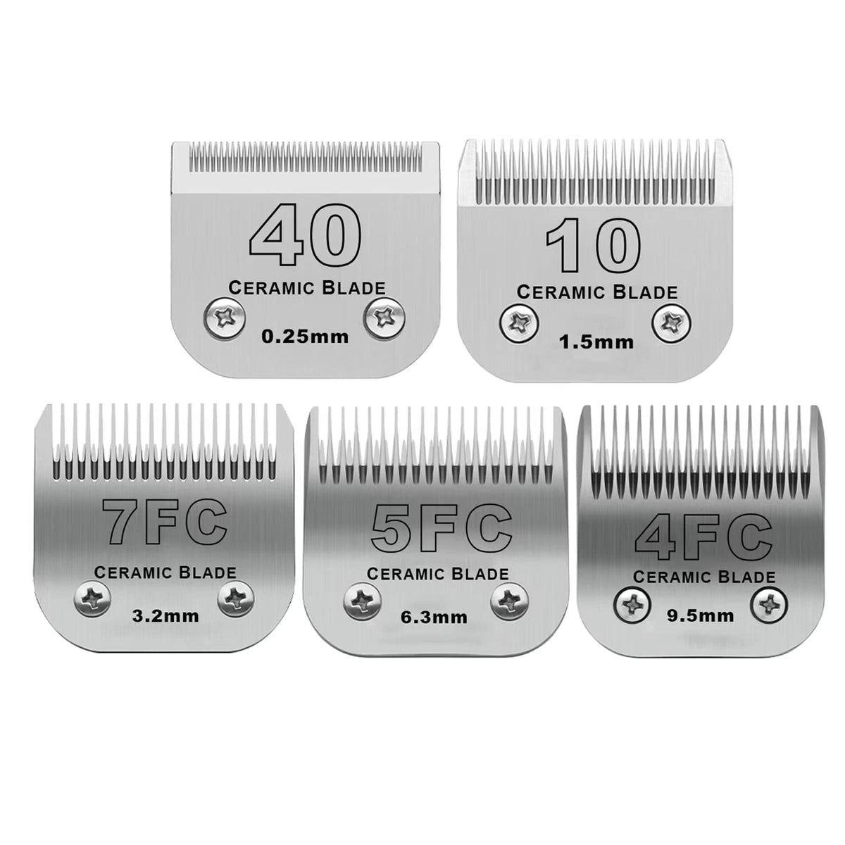 DODAER detachable ceramic blades set closeup for durable, precise at-home grooming