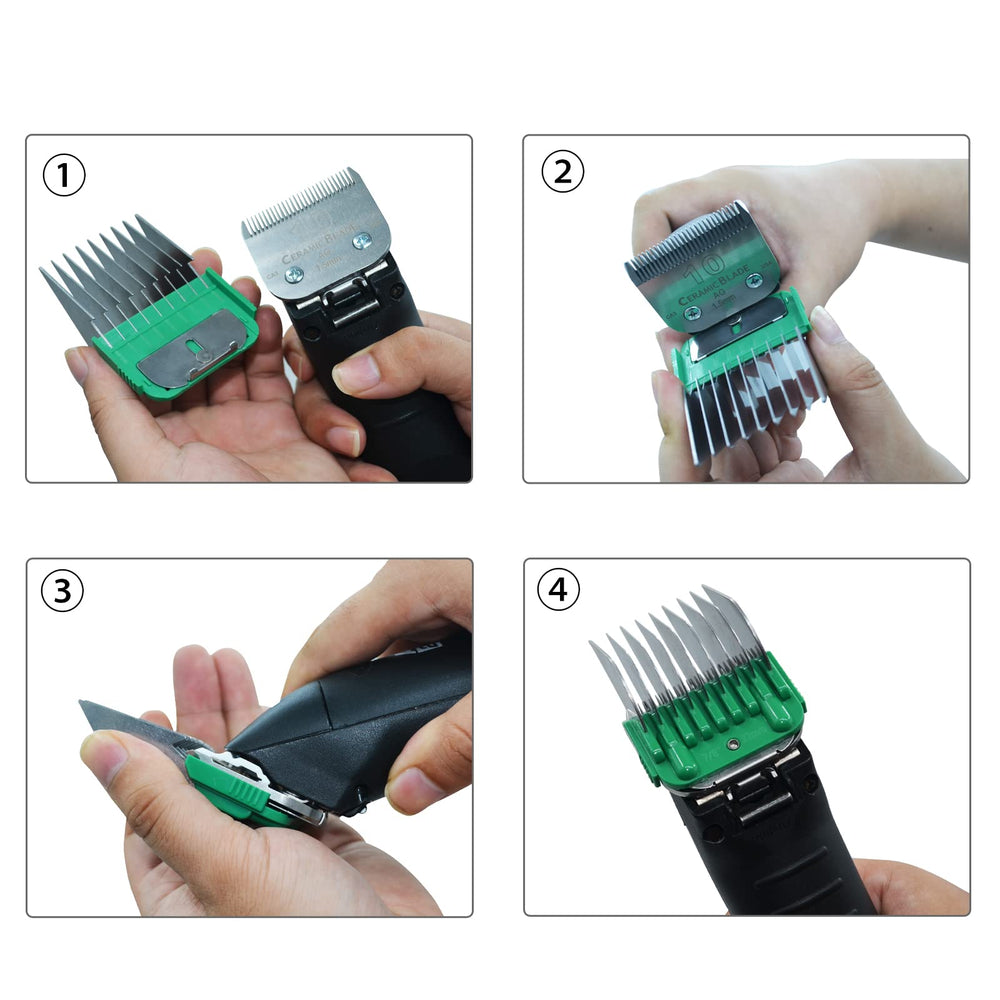 DODAER clipper attachments used on dogs, cats, and horses for even coats.