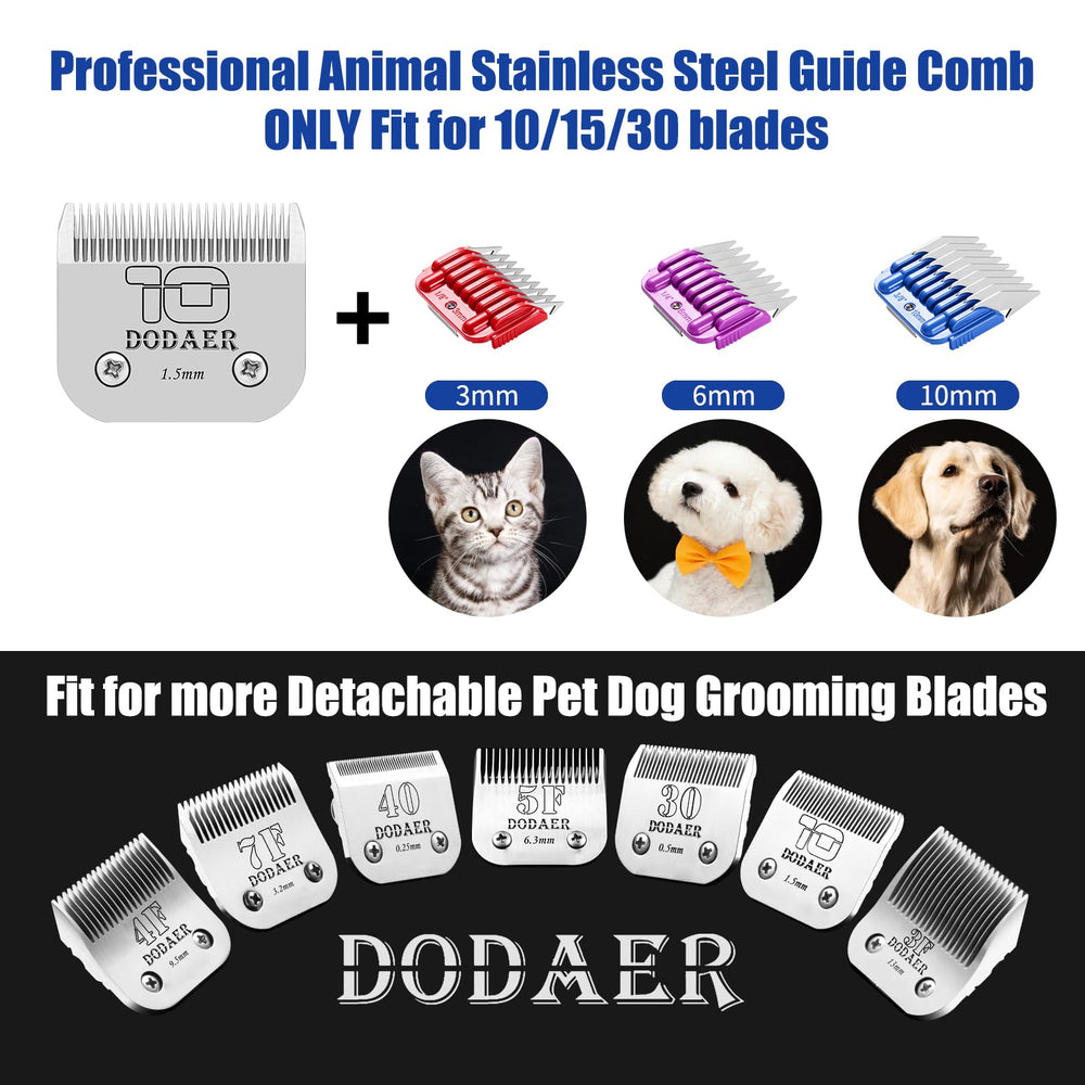 DODAER clipper low-noise operation around 50dB promotes pet comfort.