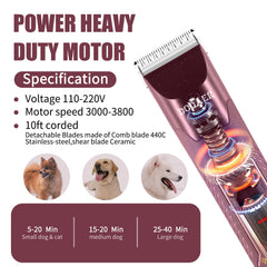 DODAER low-noise operation helps keep pets calm during grooming.