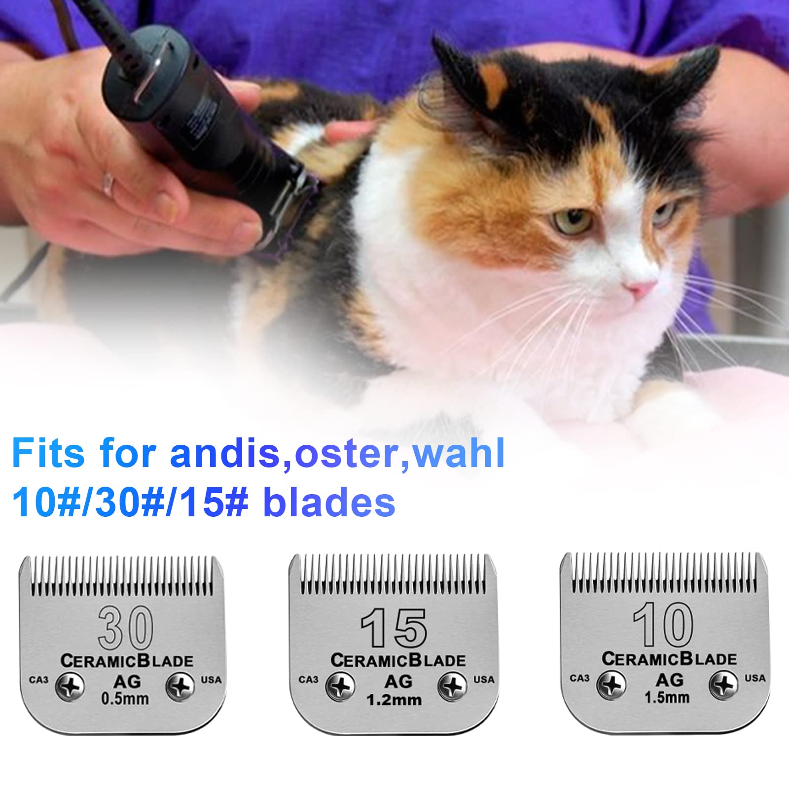 DODAER blue 10mm guide comb enables longer trims on medium coats