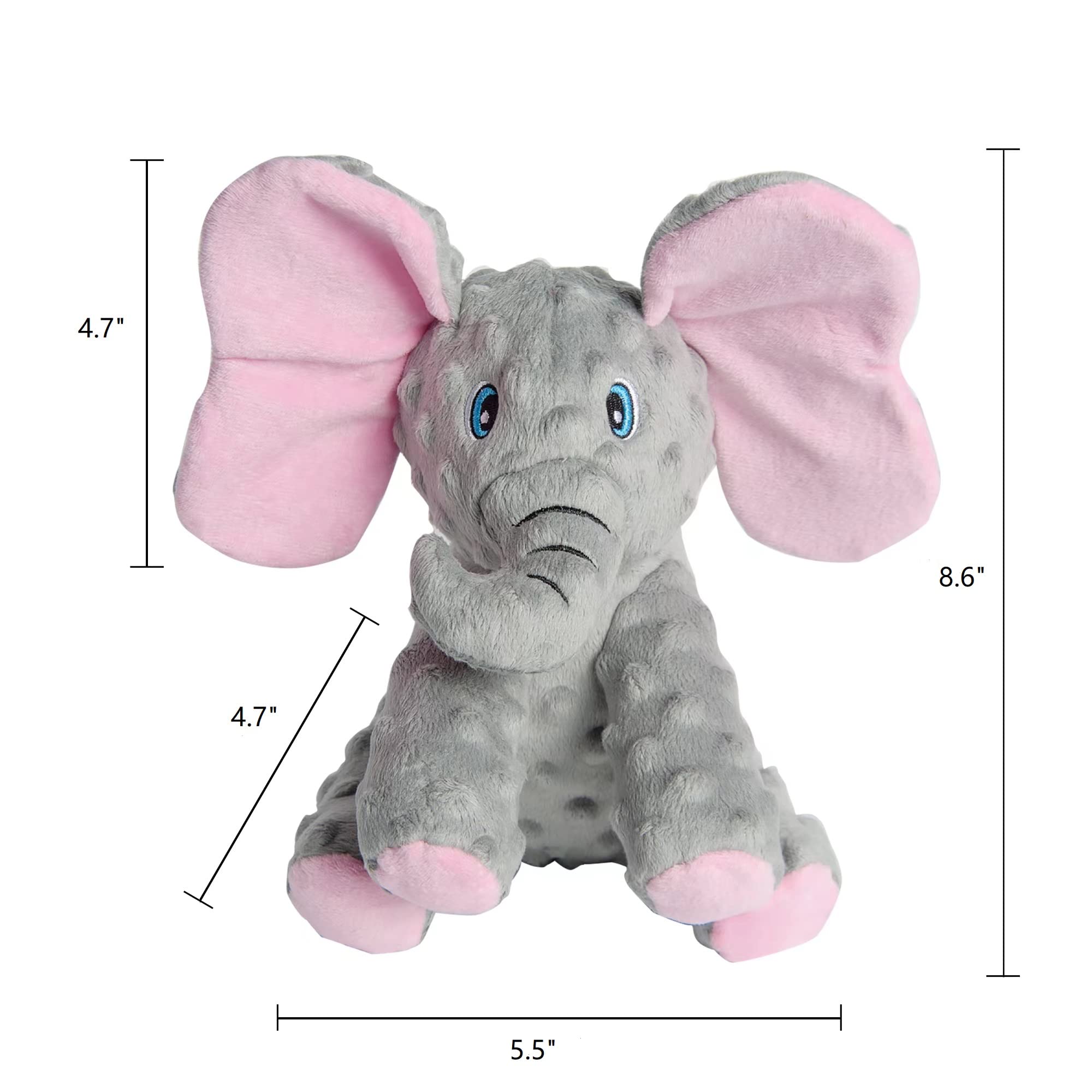 DODODOLA elephant-bright pink toy encourages interactive chewing and retrieval during playtime.