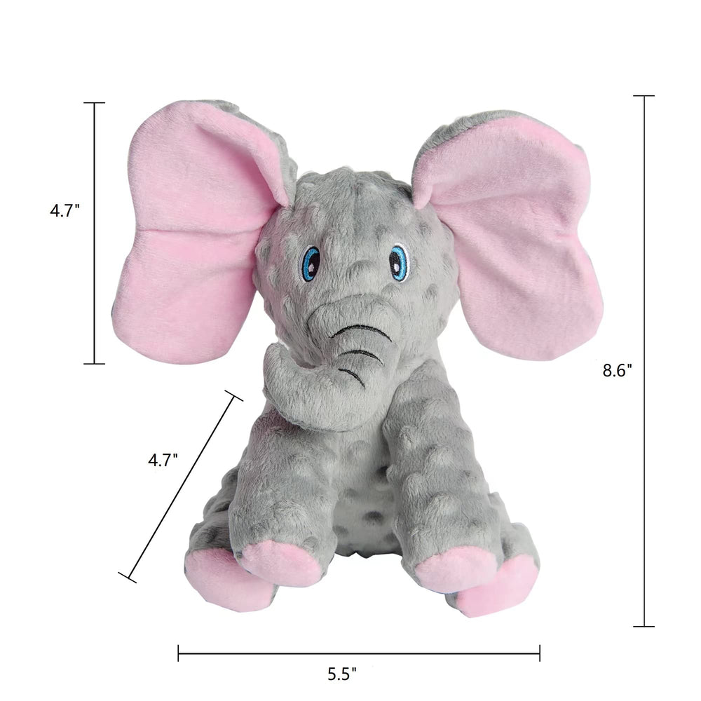 DODODOLA elephant-bright pink toy encourages interactive chewing and retrieval during playtime.