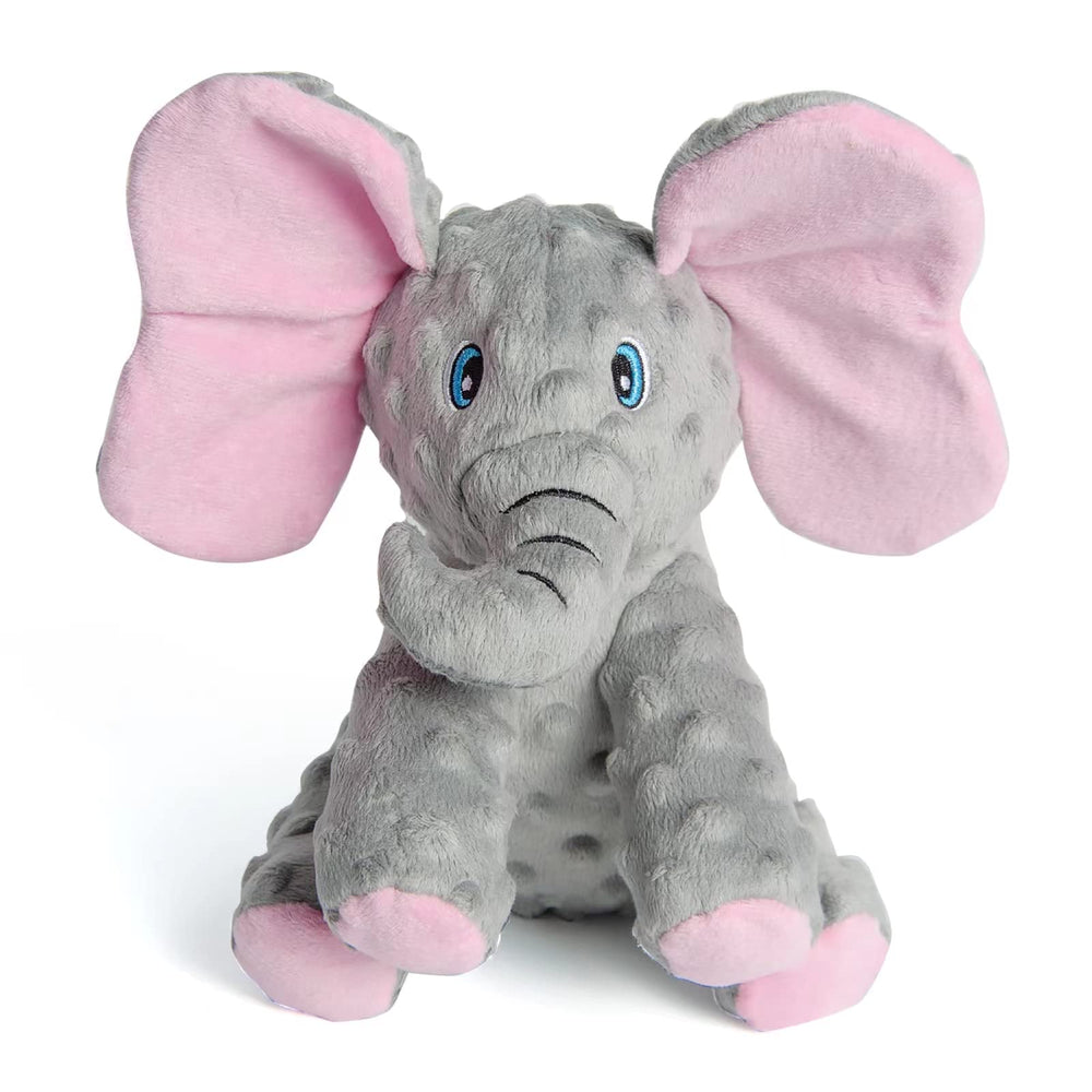 DODODOLA elephant dog toy soft plush squeaky for gentle chew and fetch.