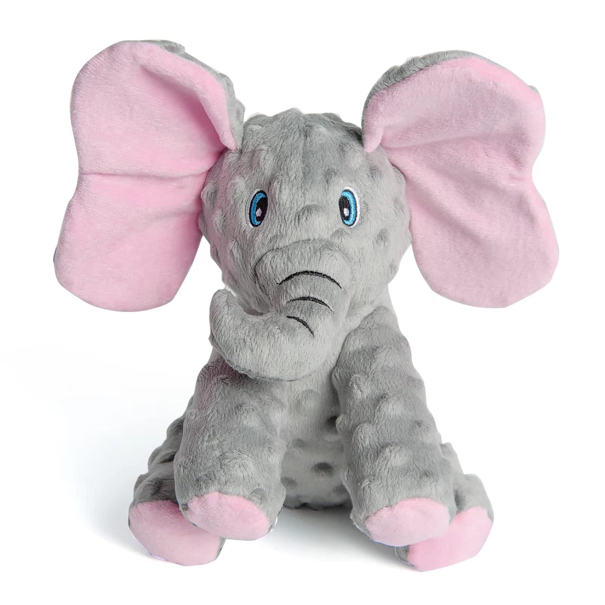 DODODOLA elephant dog toy soft plush squeaky for gentle chew and fetch.