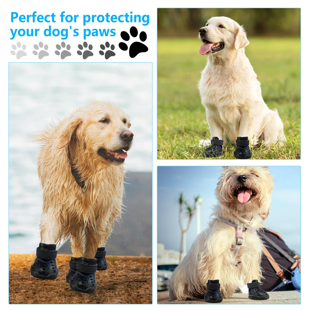 DOGOYS dog boots waterproof material keeps paws dry in wet conditions.